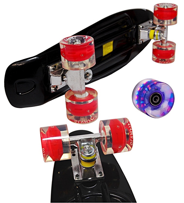 DESKOROLKA typu FISZKA GRAFFITI ŚWIECĄCE KOŁA led Model FB graffiti