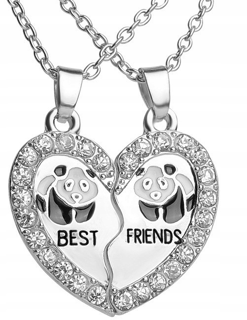 

Naszyjnik 2 Przyjaciółek Bff Panda B423 Bestfriend