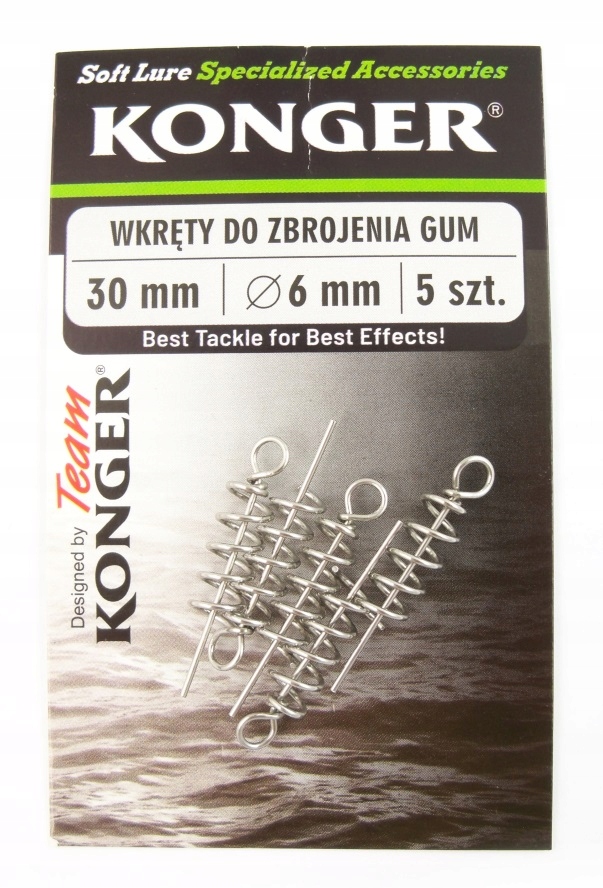 

Wkręt Konger do przynęt miękkich 6mm/30mm - 5szt.