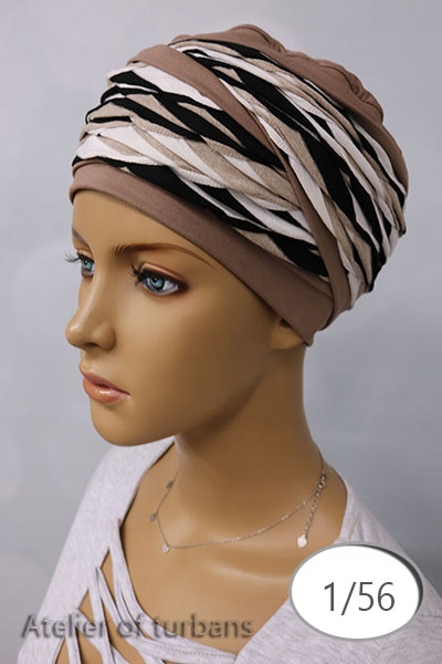Turban LAURA Bambus Turbany ZIMOWE Print