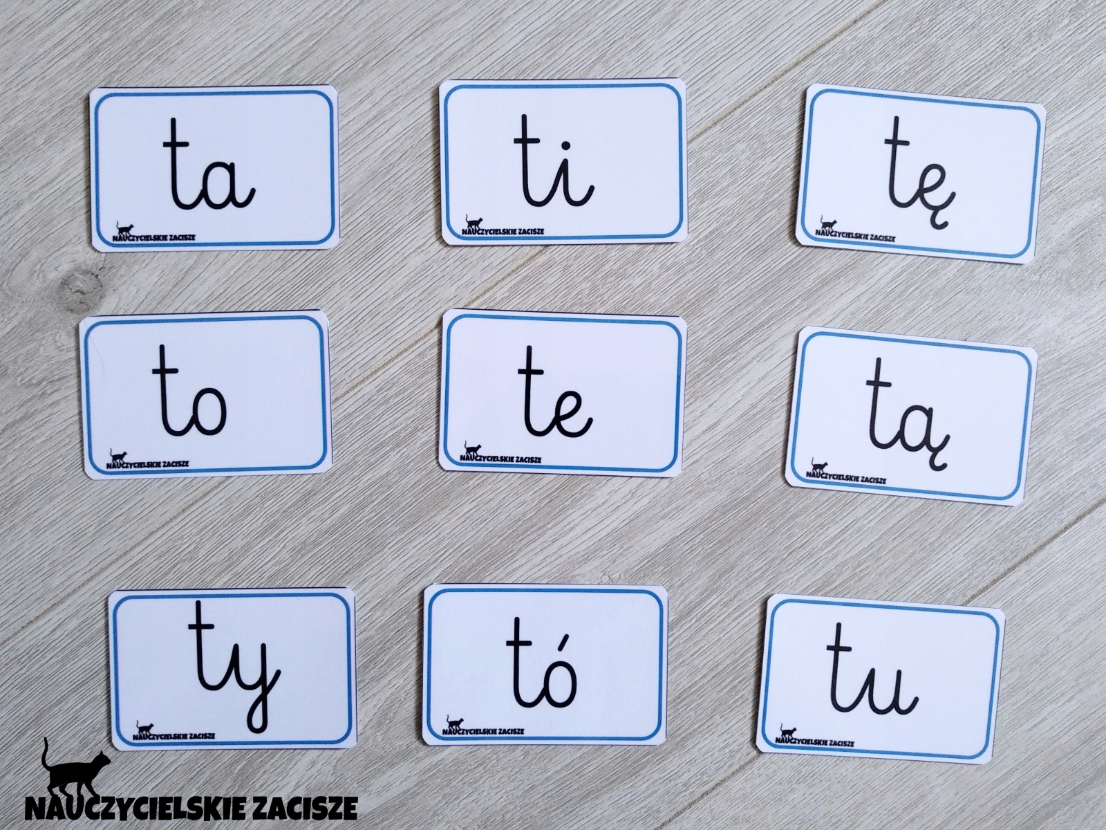 SYLABY OTWARTE | PISANE | 153 karty | 6 x 9 cm Klasa 1 2 3