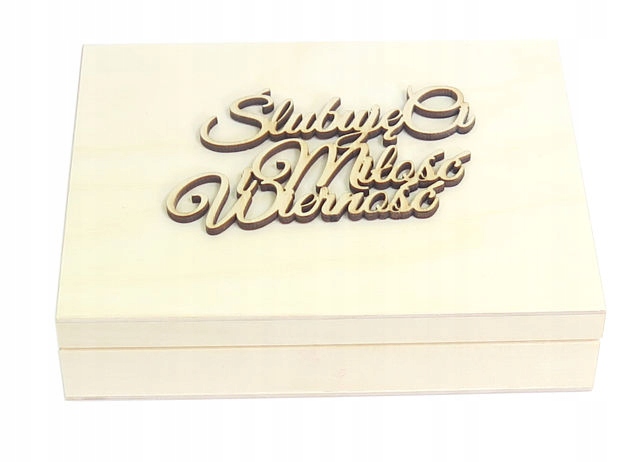 

Pudełko na obrączki drewniane AC45 szkatułka