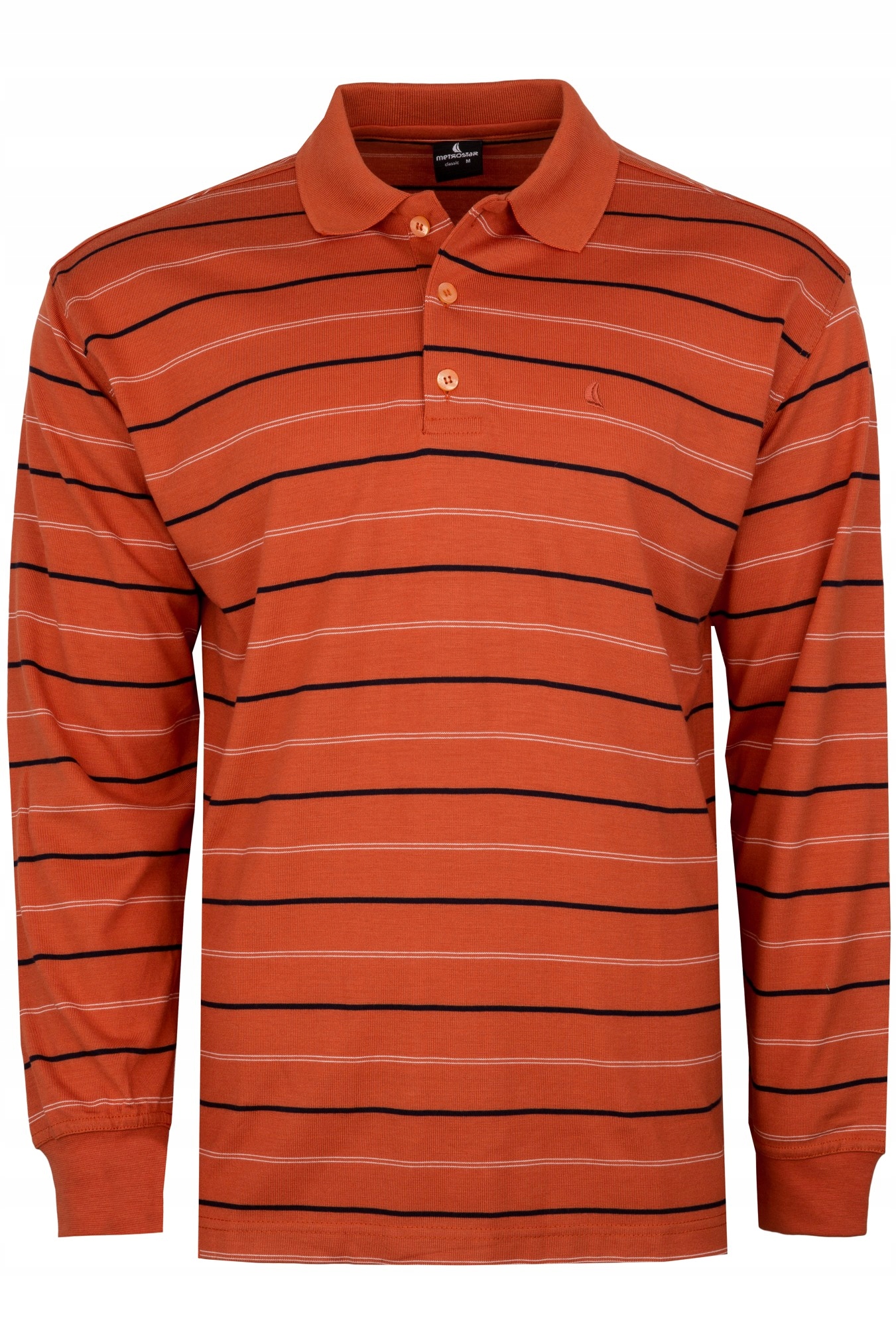 

Metro Star bawełniana bluza polo w paski __ L