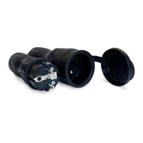 

Zestaw Wtyczka+gniazdo IP54 16A 250V ZWG-54 czarny