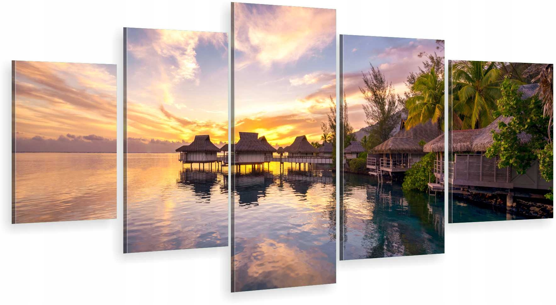 

Tryptyk 5-CZĘŚCI Na Ścianę Malediwy Panorama 800WZ