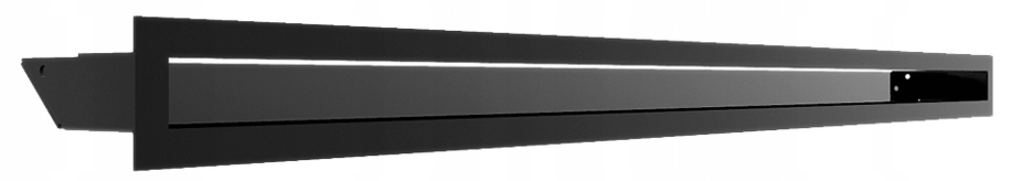 Komínová Větrací Mřížka Luft 60X1000 Slim Kovová Černá Ke Krbu