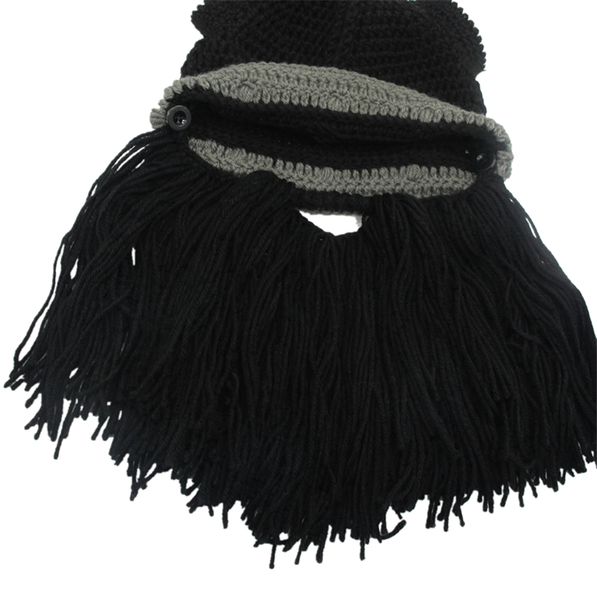 CZAPKA WIKINGA VIKING Z BRODĄ ROGAMI BRĄZOWA RUDA Płeć mężczyzna