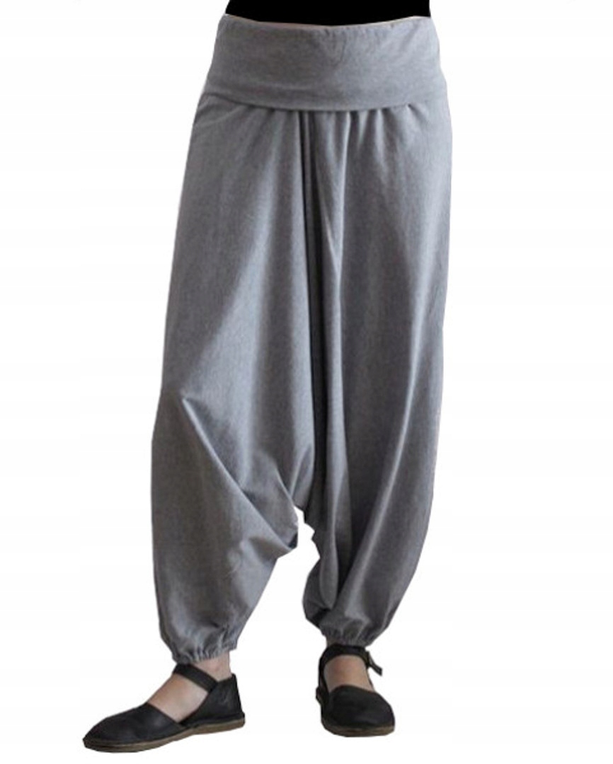 Spodnie szarawary gładkie luźne alladynki PTIFI