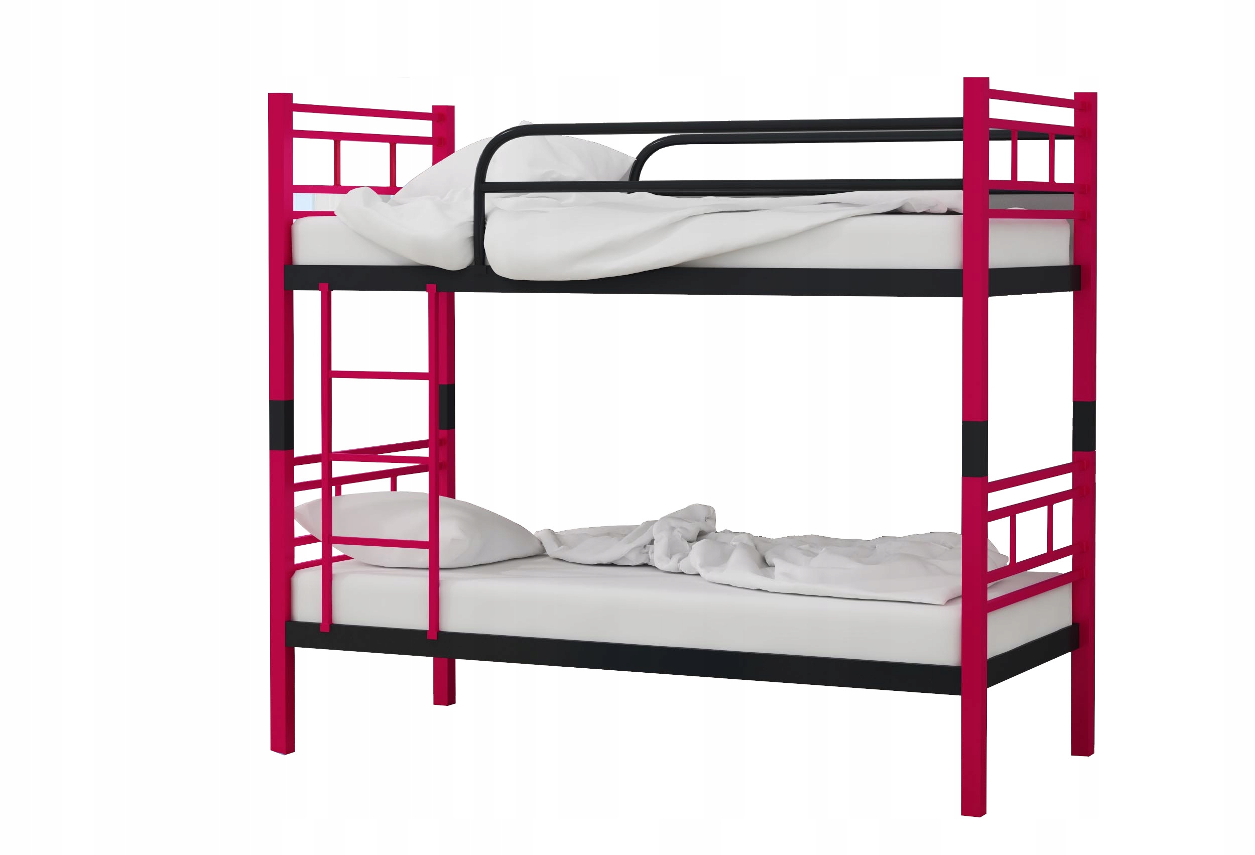 ŁÓŻKO PIĘTROWE METALOWE Młodzieżowe + materac Marka Marti Meble