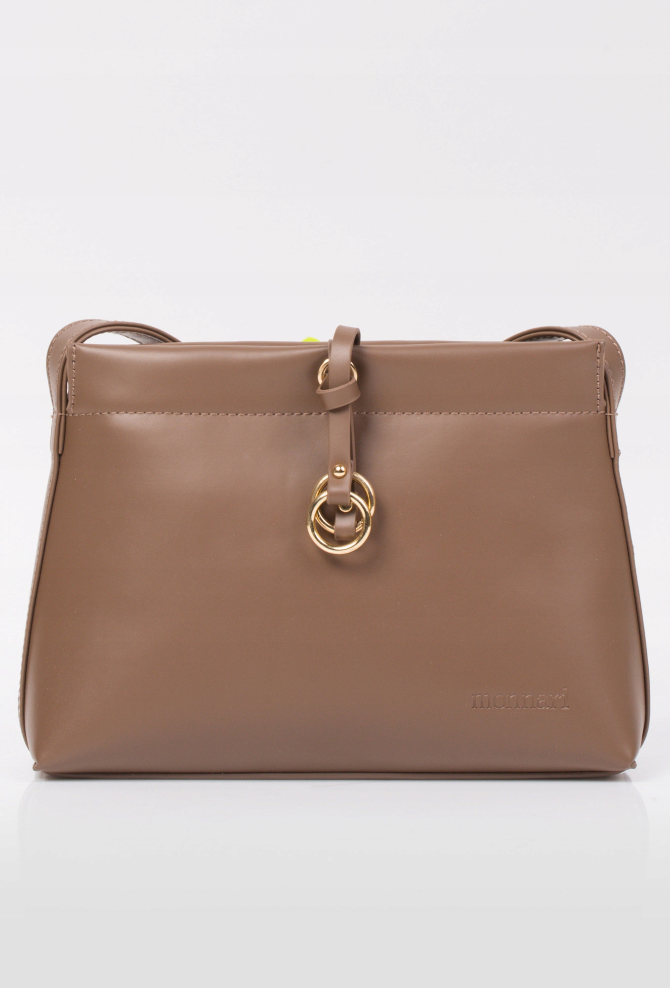 TOREBKA LISTONOSZKA MONNARI BEŻOWA PASEK NA RAMIĘ