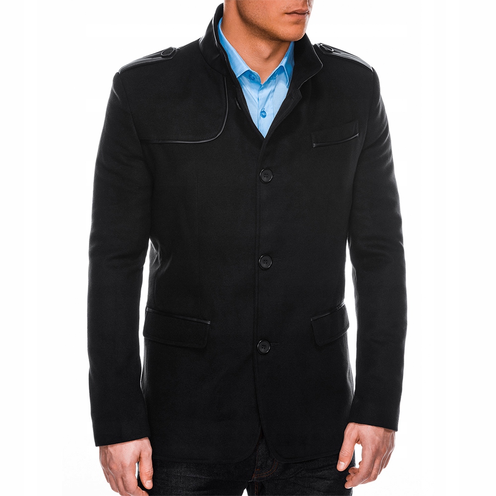 

Ombre Elegancki płaszcz męski Augustin czarny XL