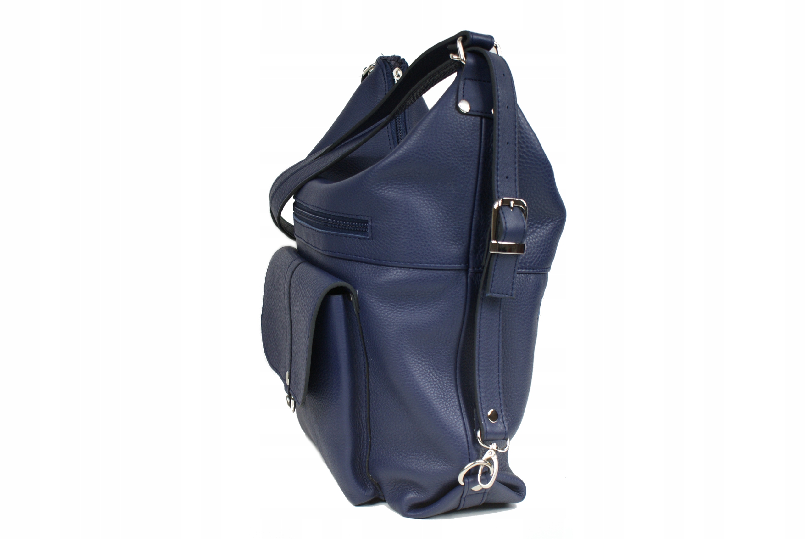 SKÓRZANY PLECAK TORBA DAMSKA 2W1 WOREK SHOPPER A4 Marka inna