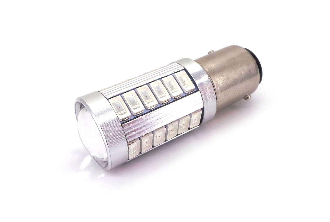

P21/5W Led czerwona BAY15D 12V-24V 17W 1157 canbus