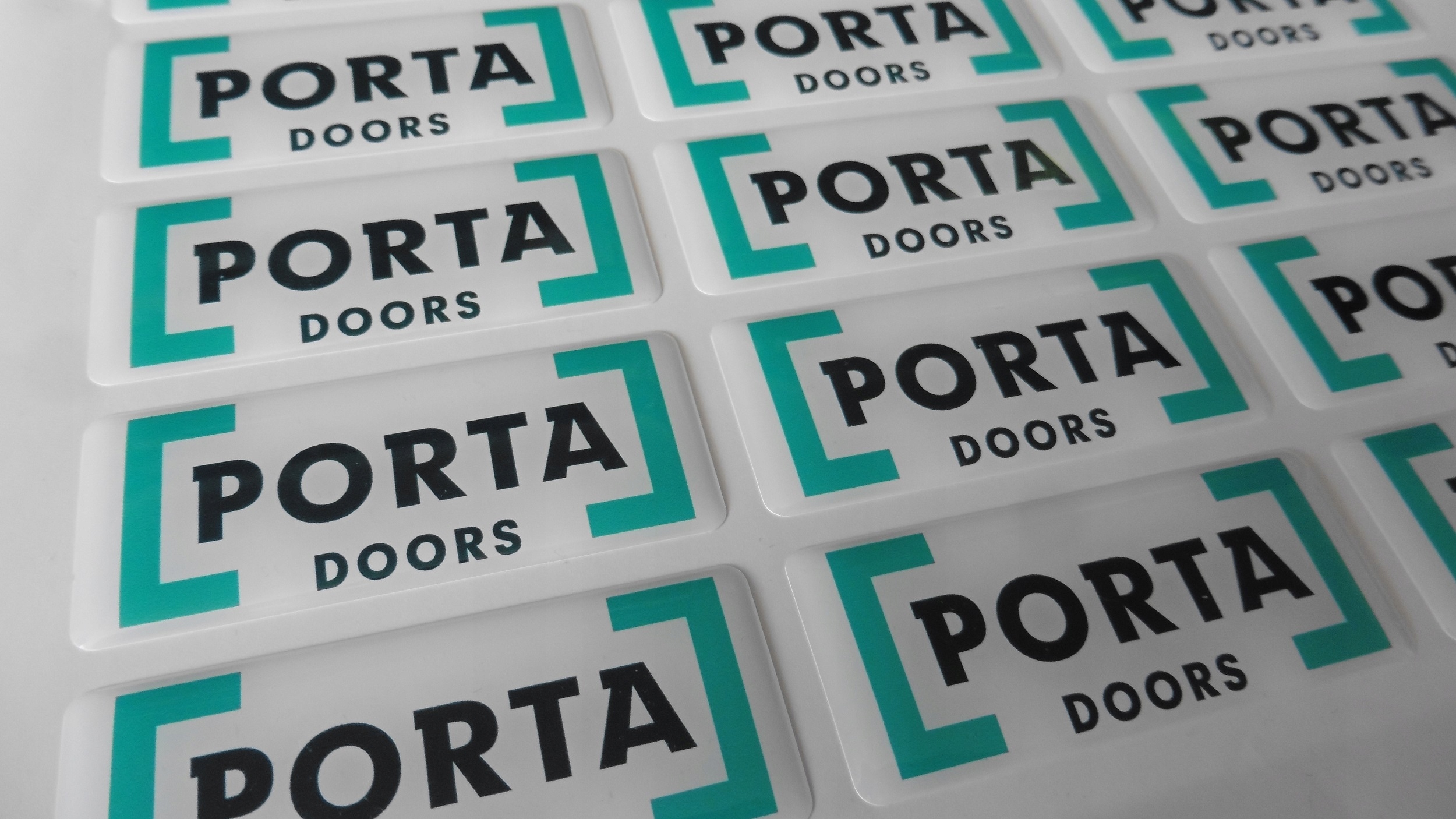 3D NAKLEJKI foliowe WYPUKŁE żelowe LOGO FIRMY Nadruk PREMIUM - 50 sztuk