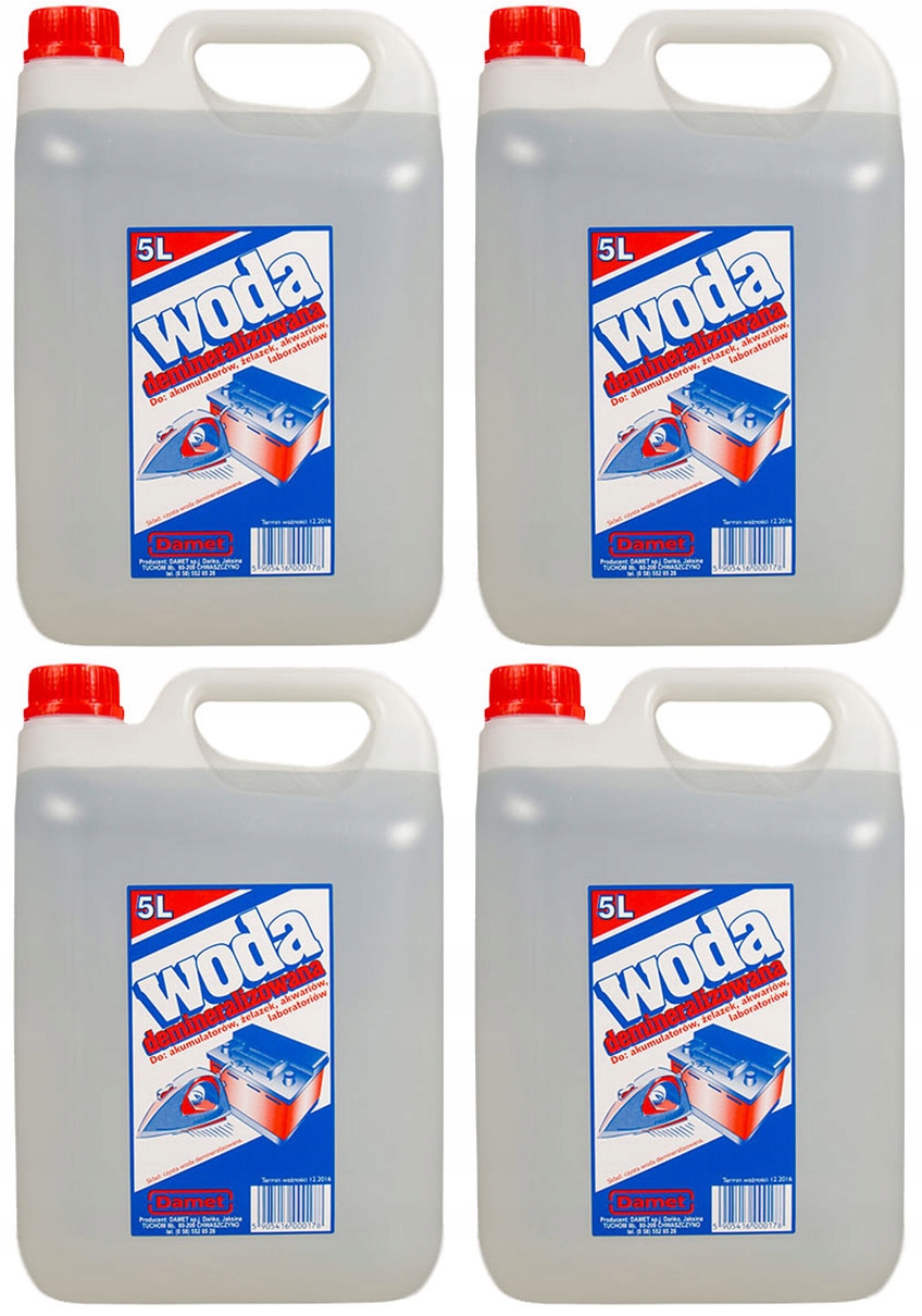 

Woda Demineralizowana Destylowana Damet 4x 5L 20L