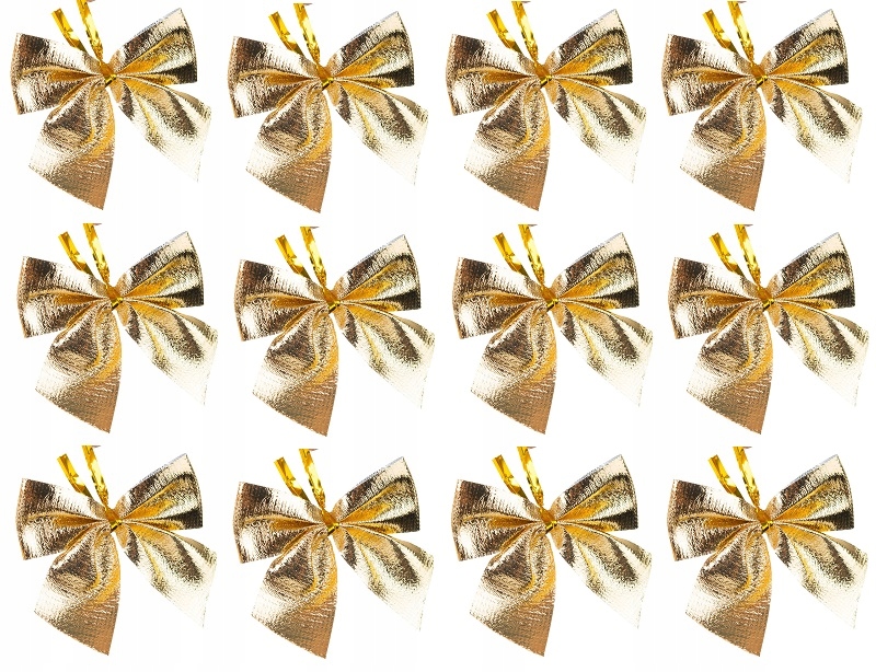 

Kokardki Złote Choinka Stroik 6CM 12 Sztuk Kokarda