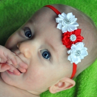 A* Urocza Opaska Trzy Kwiatki Chrzest Sesja Roczek Marka Inna marka