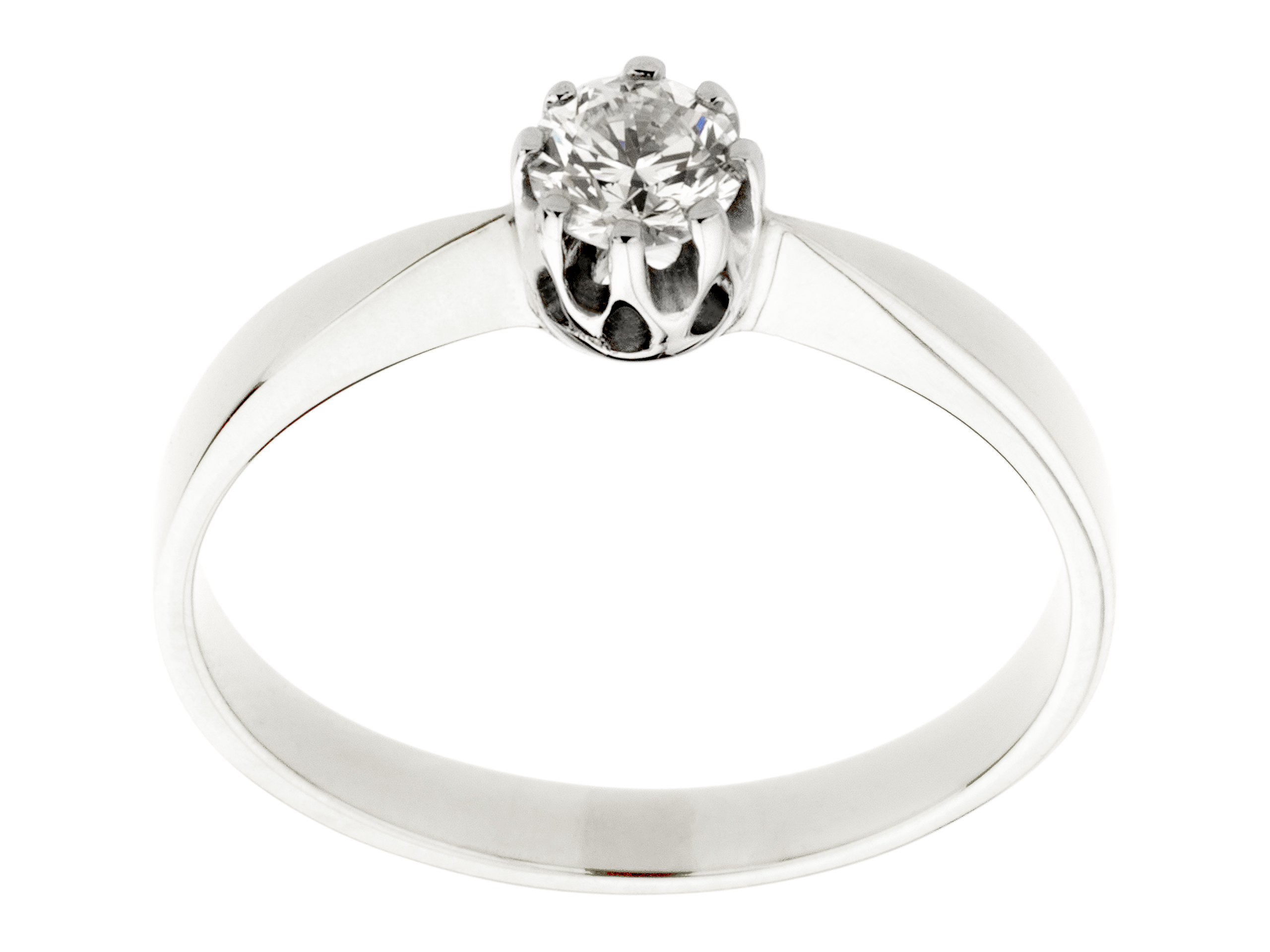 

Klasyczny Złoty Pierścionek z Brylantem 0.27ct