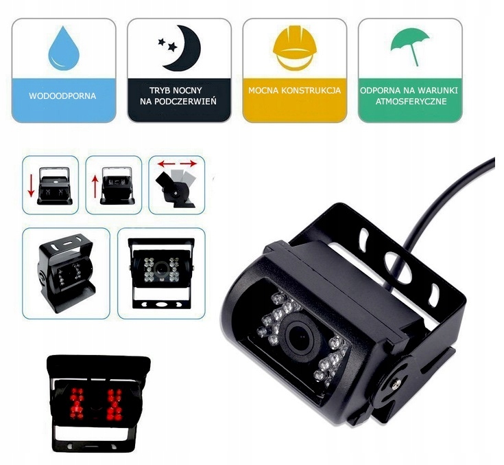 MONITOR 7' 2X KAMERA COFANIA BUS TIR LED 18IR WiFi Model KO0082A1