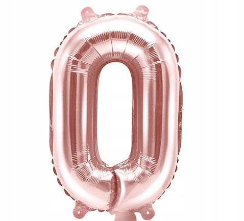 

Balon foliowy litera O różowe złoto, 35 cm