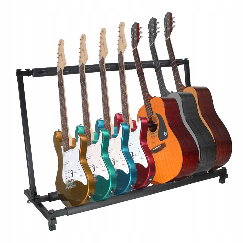 STOJAK STATYW GITAROWY na 7 GITAR ochronna PIANKA Marka E-trade