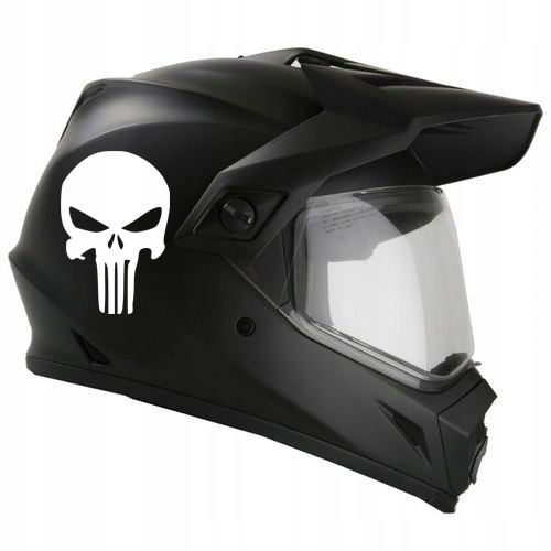 

Naklejka Na Samochód Kask 12x8 Punisher biała