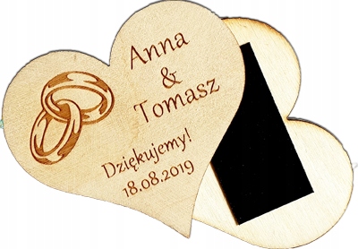 

Podziękowanie Gości ślub Chrzest magnes 10szt