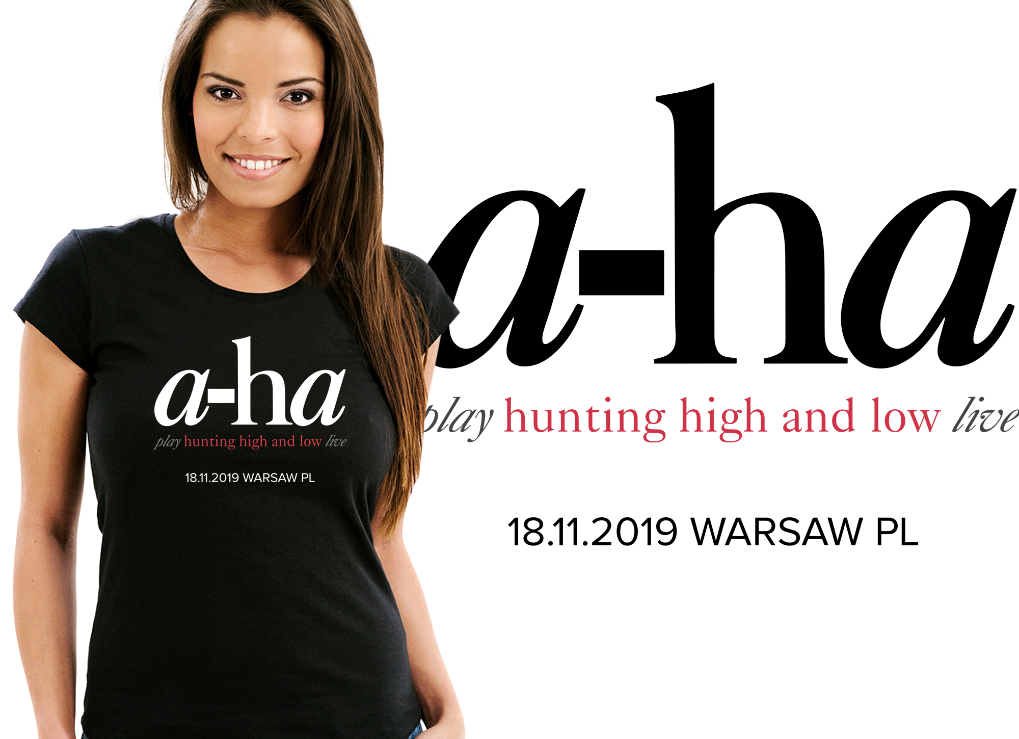 

A-ha Aha Tour 2019 Koncert Wawa Koszulka Damska S