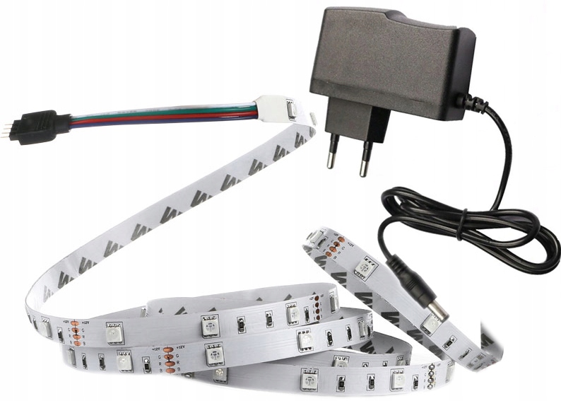 

Zestaw 200cm Taśma led rgb 5050 150 ip20 +zasilacz