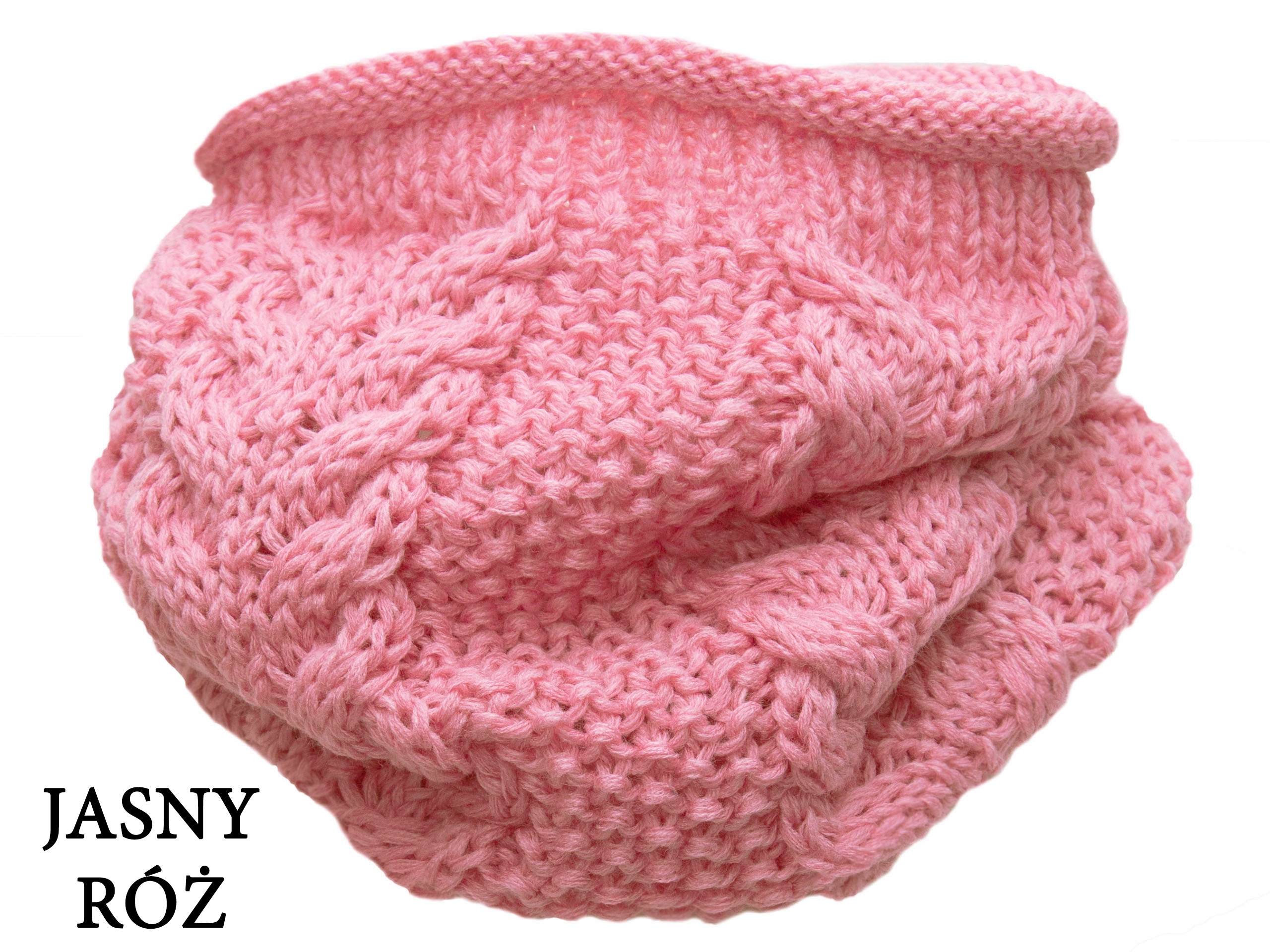 zimowy KOMIN TUBA GOLF wełna damski kaptur DZIECI Wzór dominujący inny wzór