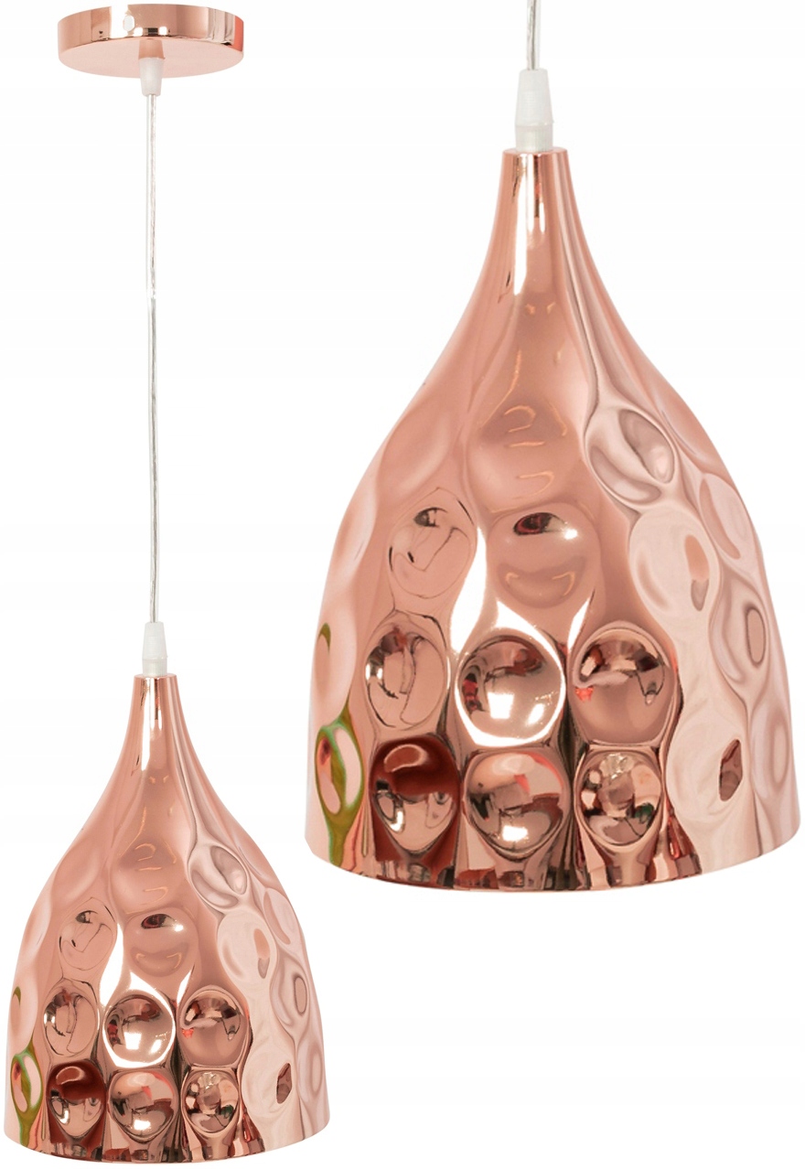 

Lampa Sufitowa Wisząca Lustrzana Metal Rose Gold