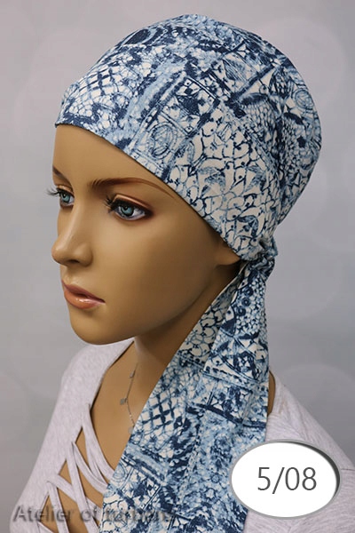 Chusta Carmen - bawełna Turban po chemioterapii Kolekcja Atelier of Turbans
