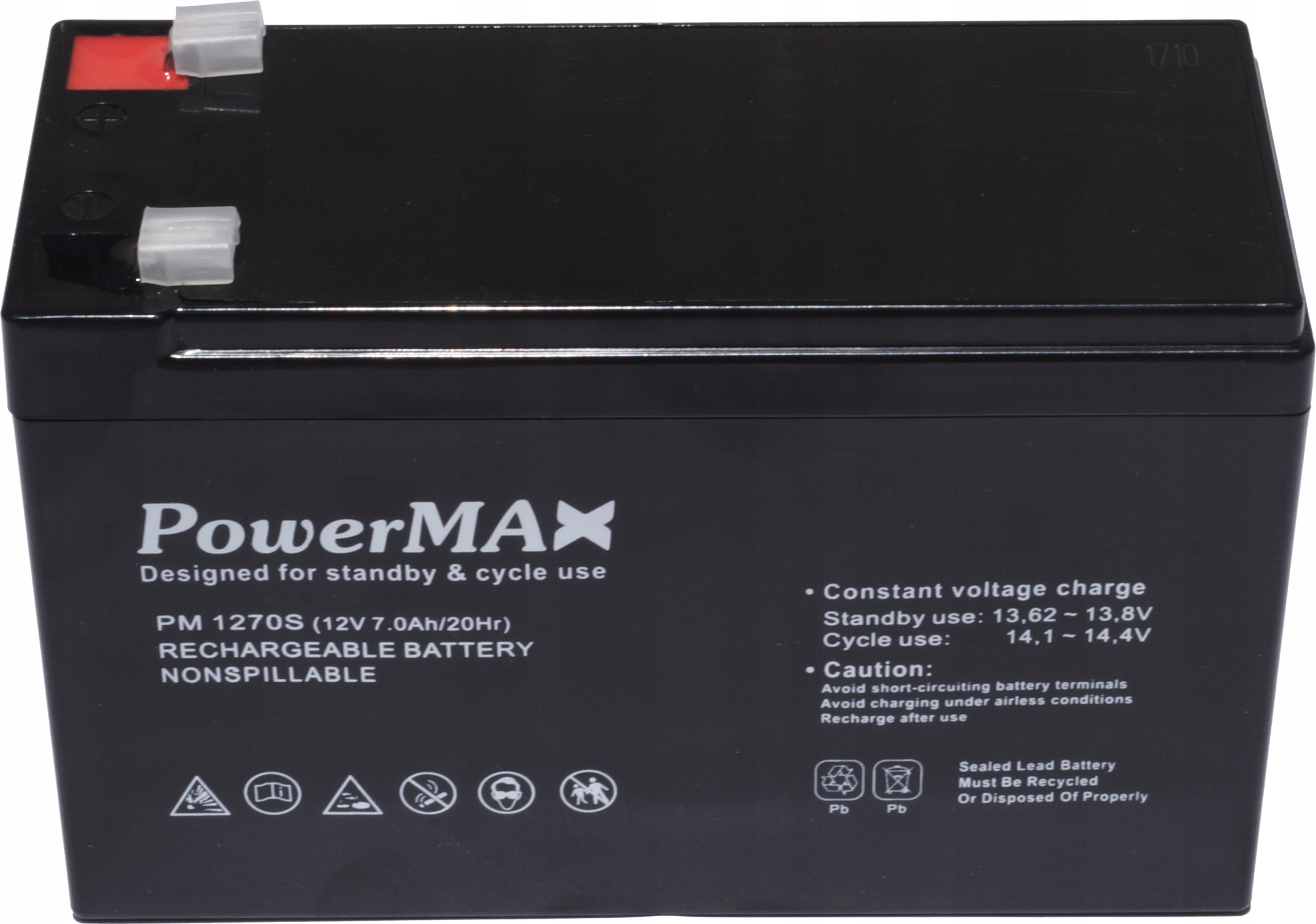 AKUMULATOR ŻELOWY POWERMAX 7AH 12V PM1270S