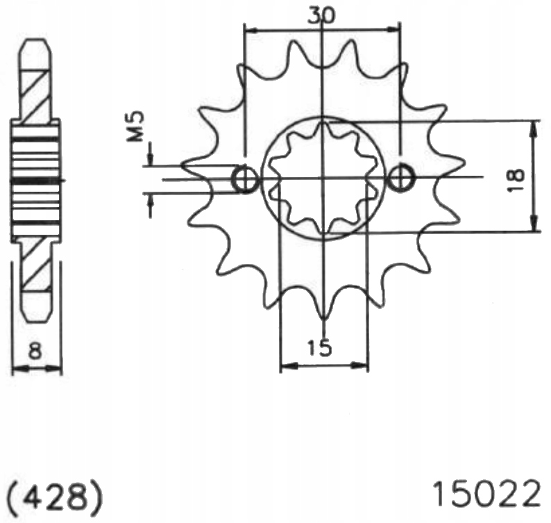 Přední ozubené kolo Esjot 12 13Z Sachs Zx 50 96-00