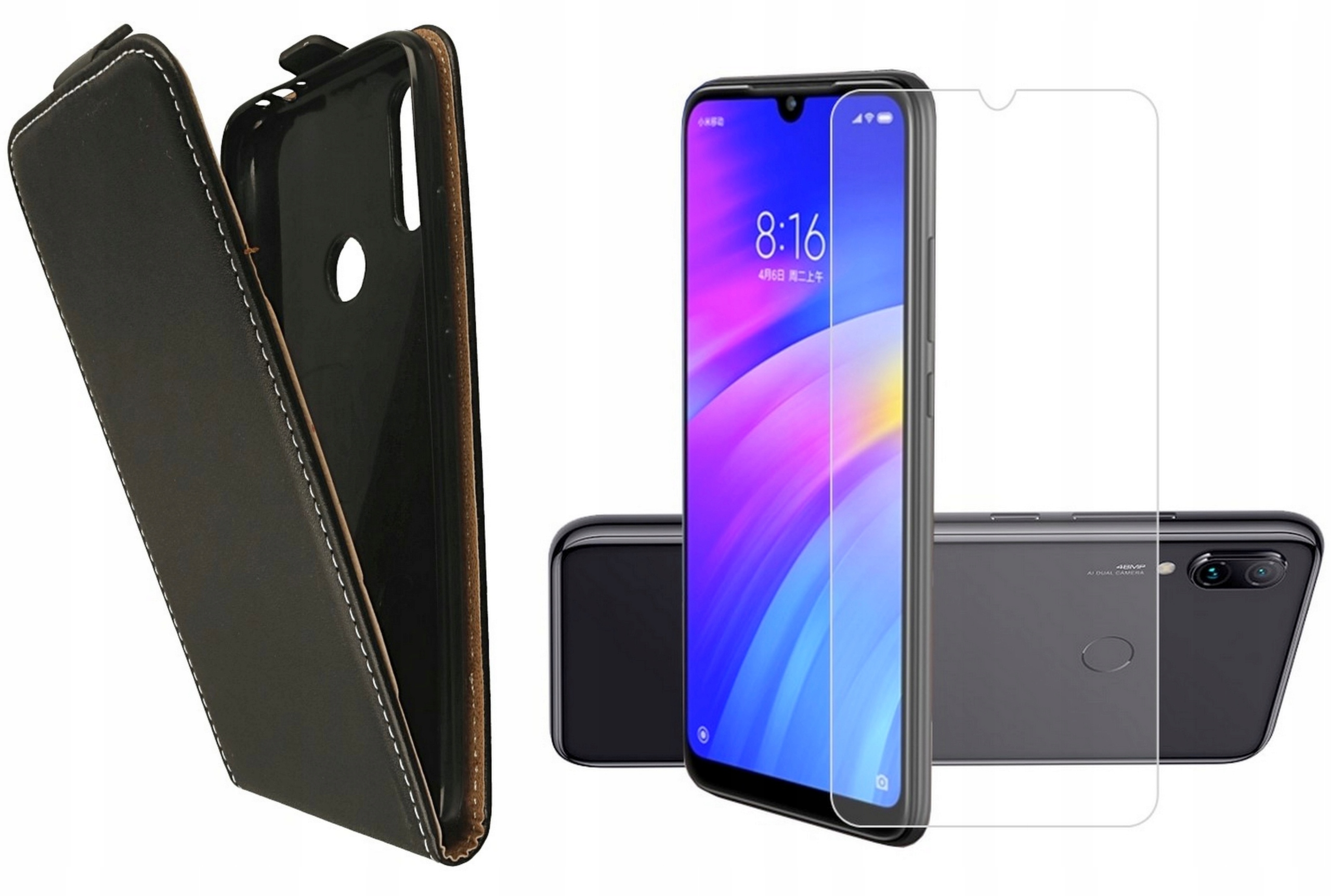 

Pokrowiec na Solidny Magnes do Redmi 7 +szkło