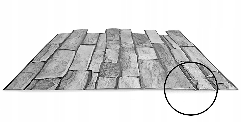 Ścienne Panele ŁUPEK KAMIEŃ 3D PCV STONE GREY Marka inna