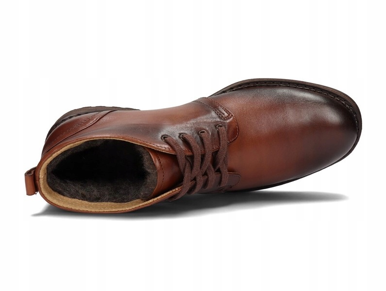 TRZEWIKI KOZAKI ZIMOWE POLSKIE SKÓRA 277 BRĄZ 45 Materiał zewnętrzny skóra naturalna