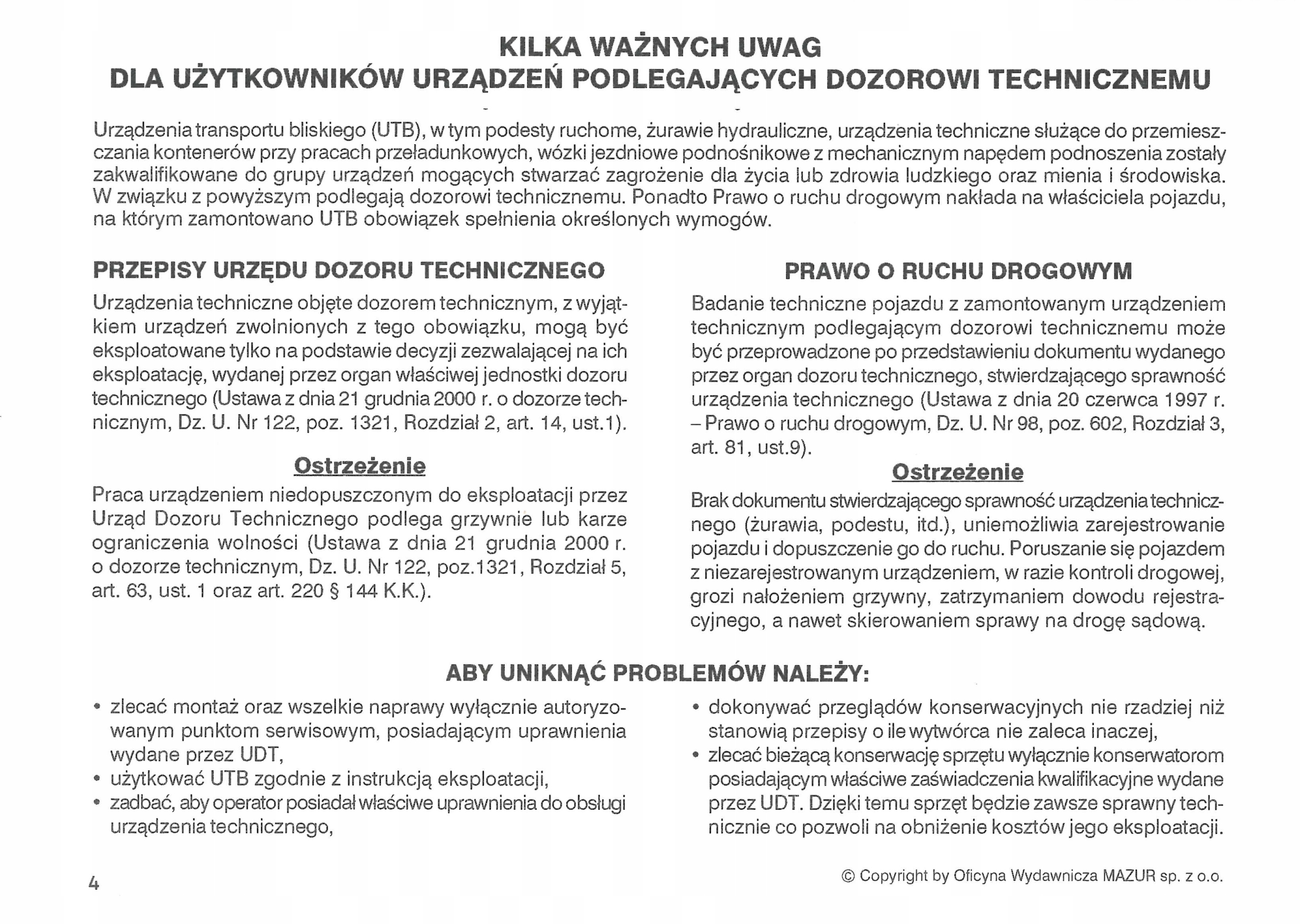 Dziennik Konserwacji UTB NOWE WYDANIE 2022! Kod producenta 0002-DZUTBM