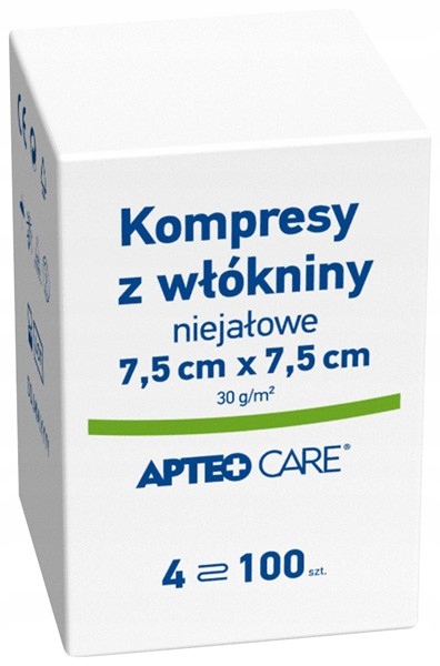 

Kompresy Włókninowe Apteo Gaziki 7,5x7,5cm 100 szt