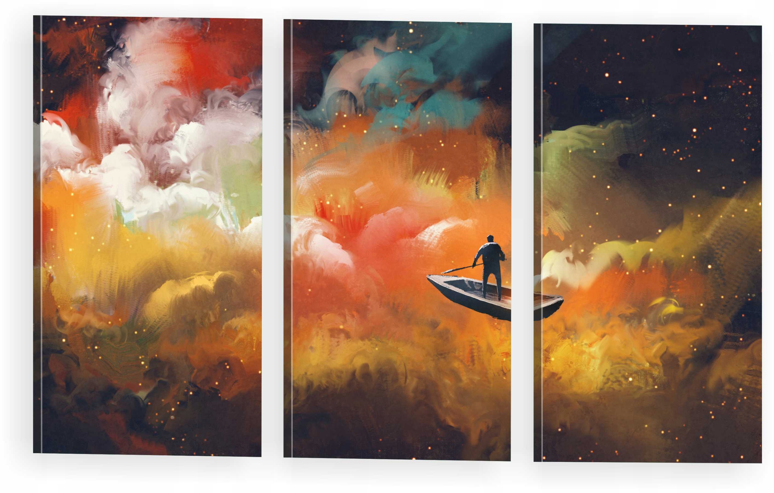 

Tryptyk Obraz Na Ścianę Piękna Abstrakcja Malowana