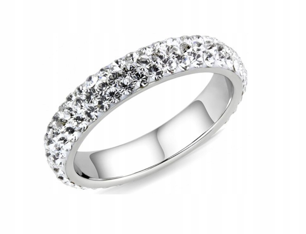

Pierścionek obrączka Luxury Crystal Swarovski r 23