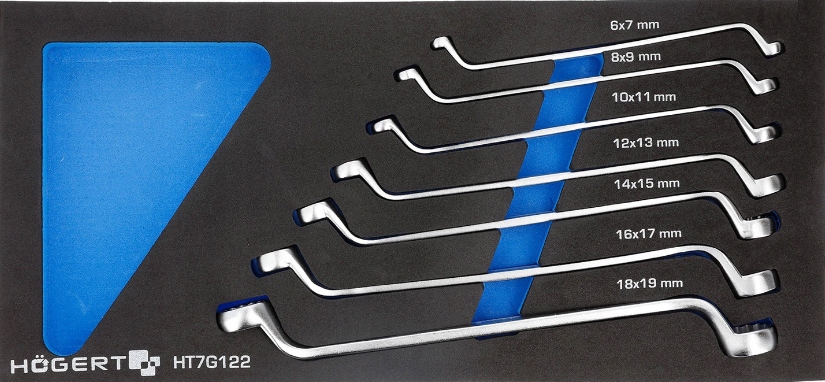 HOGERT HT7G122 WKŁAD ZESTAW KLUCZY OCZKOWYCH 7el