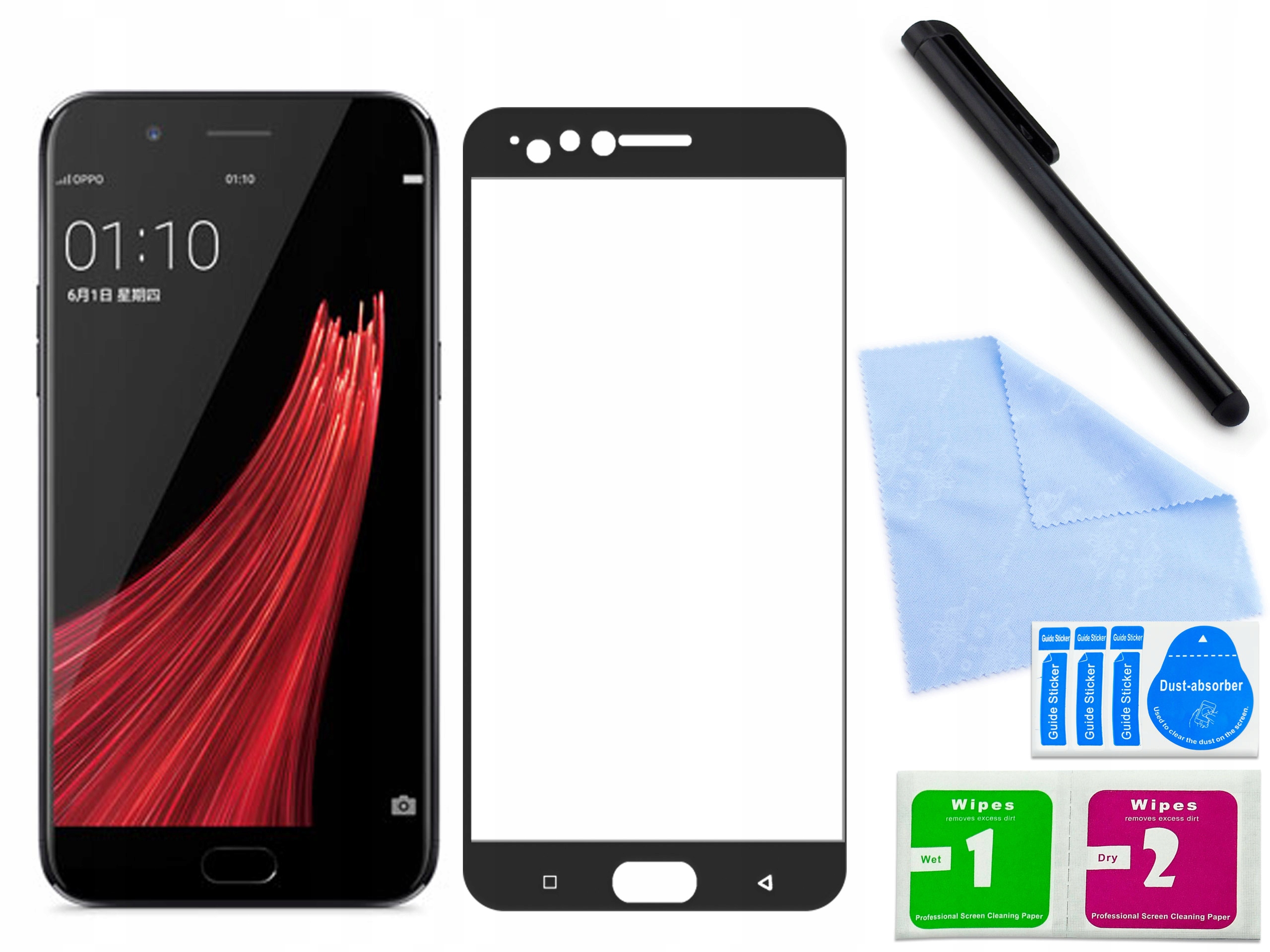 

Zaokršglone szkło 3D, 9H, do Oppo R11- Czarne