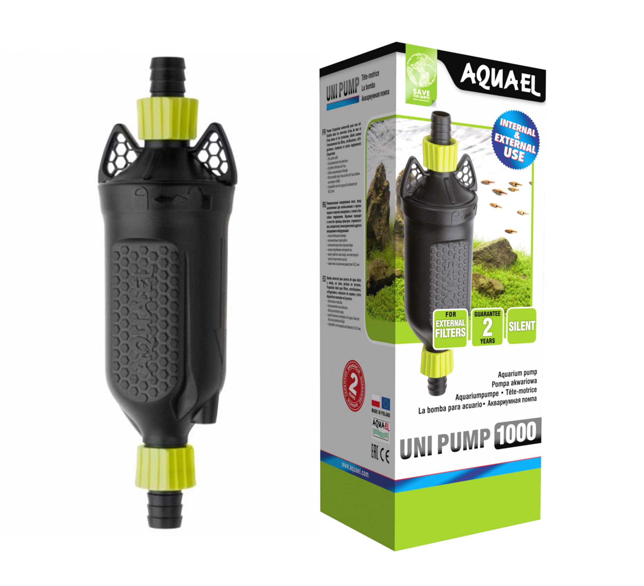 Aquael Uni-Pump 1000 pompa 1000 l/h Eco 15 W Pompa Onbiegowa Do Akwarium