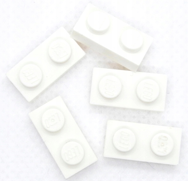 

00042N Lego 3023 302301 - płytka 1x2 - biały 5szt