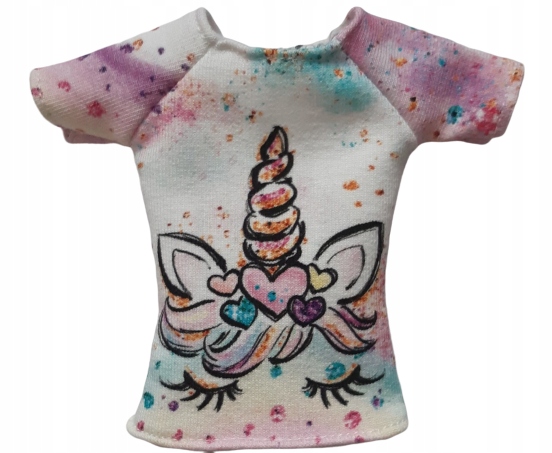 MINI Ubranka koszulka dla lalek 28-30 Unicorn