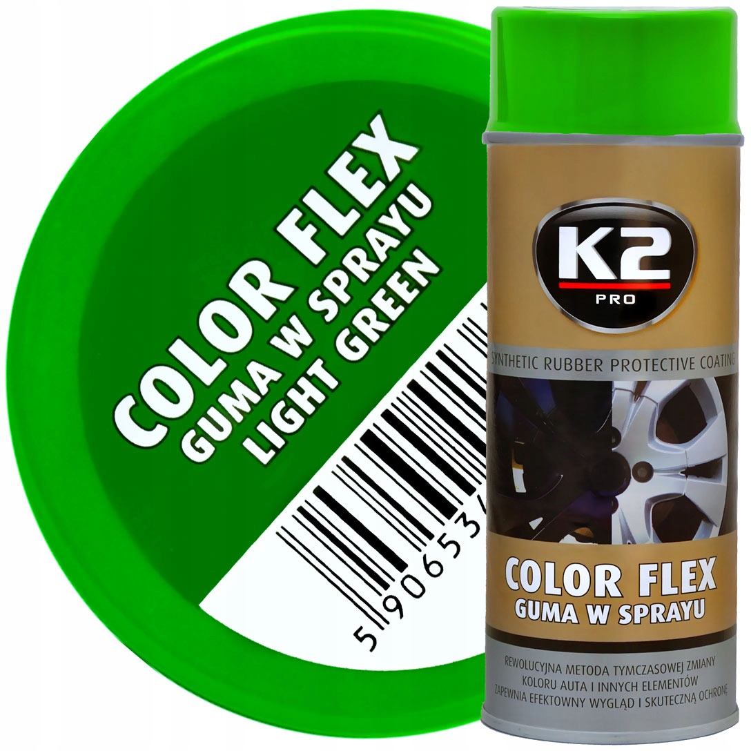 K2 Color Flex GUMA w SPRAYU ZIELONA POWŁOKA Rodzaj powłoki gumowe
