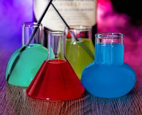 4 стакана химика мензурки стеклянные напитки водка количество штук в наборе 4