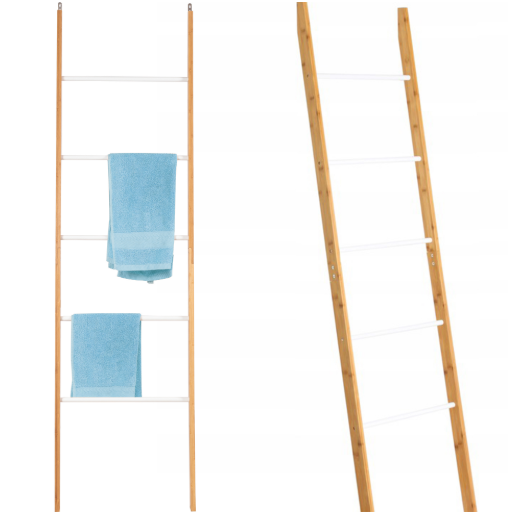 PÓŁKA DRABINA BAMBUSOWA SZAFKA REGAŁ BAMBOO 186cm