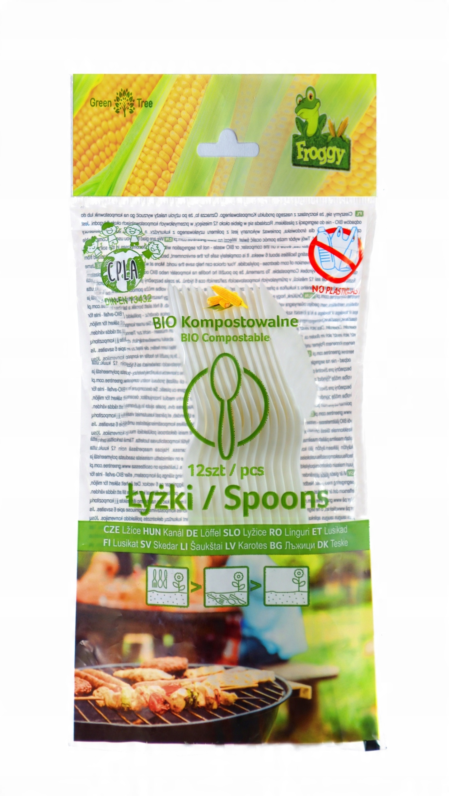 

Łyżki Bio kompostowalne C-pla 16,5cm 12szt